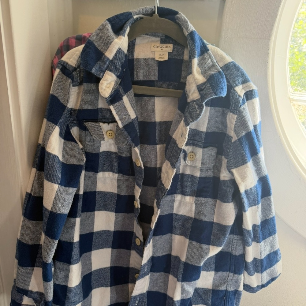 Crewcuts Kids Jacket in Navy and White Check